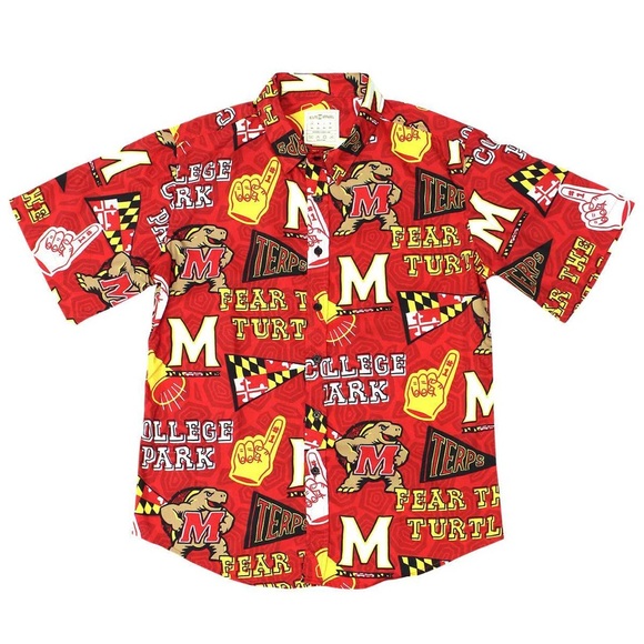 🆕 UMD Fan Pattern (Red) / Hawaiian Shirt XL - Picture 8 of 9